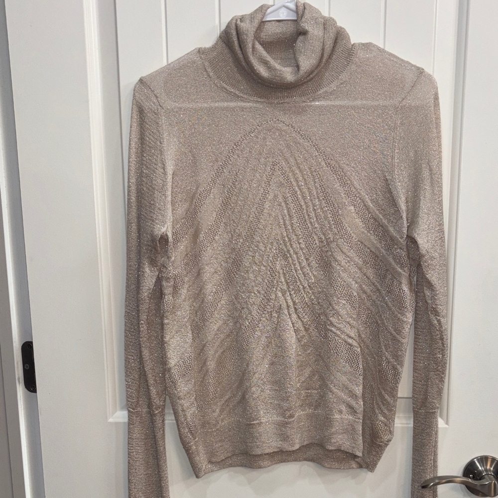 Angel Of The North Shimmering Delicate Cowl Neck Sweater